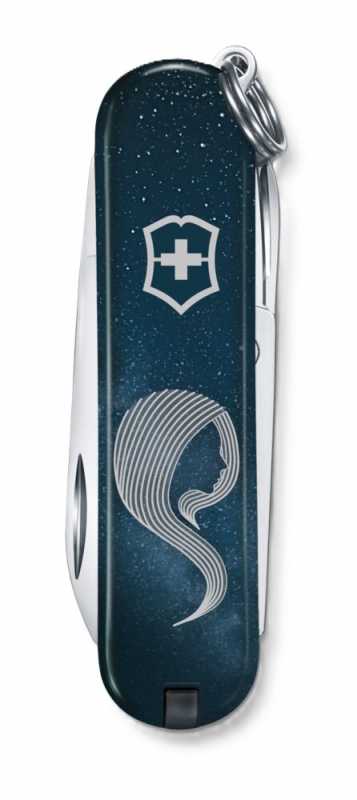 Victorinox Classic SD Zodiac Edition Jungfrau – Vorderseite mit Jungfrau-Motiv