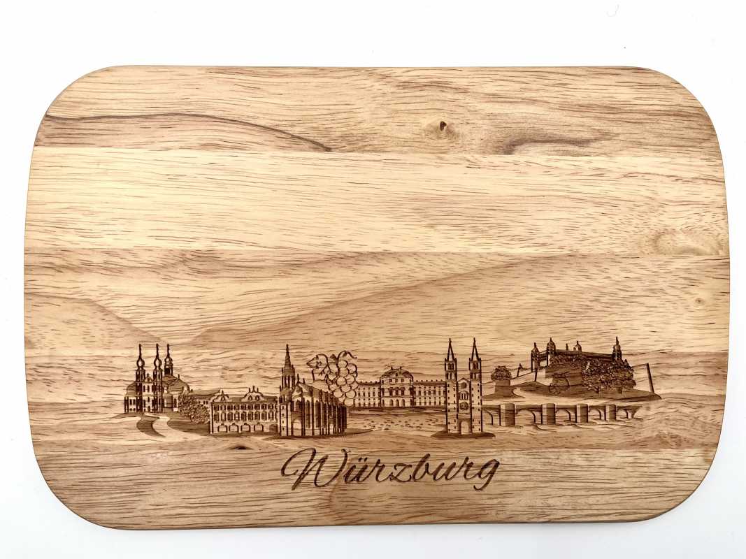Brotzeitbrett groß, Stadtblick Würzburg
