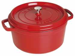 Staub Cocotte Gusseisen  28 cm Kirsch-Rot