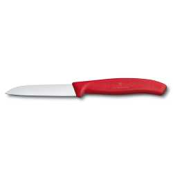 Gemüsemesser von Victorinox, 8 cm mit rotem Griff