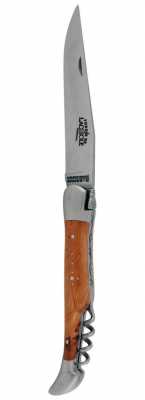 Forge de Laguiole Taschenmesser mit Korkenzieher  11cm Klinge Wacholder Holz T12 Stahl