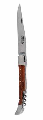 Forge de Laguiole Taschenmesser mit Korkenzieher 11cm Klinge Thuja Holz T12 Stahl