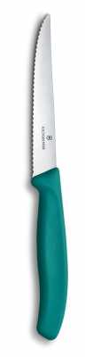 Victorinox Steak- und Pizzamesser Wellenschliff, Grün