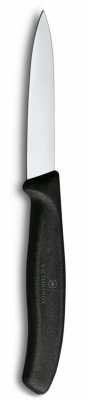 Victorinox Gemüsemesser gerader Schliff Mittelspitz, Schwarz