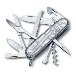 Victorinox Offiziersmesser Huntsman in transparentem Silber