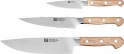 Zwilling Pro Wood Messerset, 3-tlg., Natur