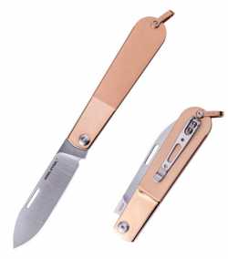 Real Barlow Taschenmesser Rose Gold offen und geschlossen