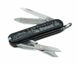 Victorinox Classic SD,Schwarz, Würzburg Skyline, offen
