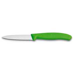 Victorinox Gemüsemesser, Wellenschliff, 8 cm, Grün